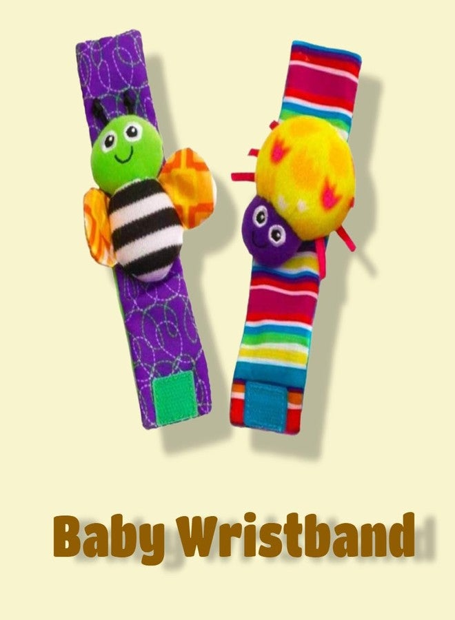 little PANDA Baby Rattle Toys Born Baby Cotton Socks and Wrist Rattle Newborn Foot Rattle Baby Essential Gift 0-3 3-6 0-6 6-12 Months (1 Pair Wristband) - Image 2